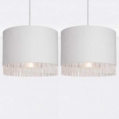 23cm H Fabric Drum Pendant Shade