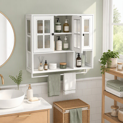 3-Door Wooden Wall Cabinet