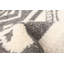 Tapis crème / gris foncé noué à la main de conception unique 4 pi 7 po x 6 pi 6 po Jocsan