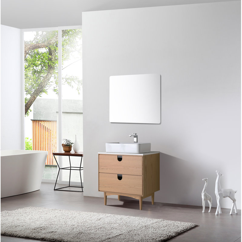 Portree 30" W Single Vanity, Whitewash Oak