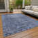 Machine Washable Indoor/Outdoor Christain ACN1228 Navy Rug