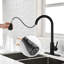 Robinet de cuisine rétractable à poignée simple avec accessoires