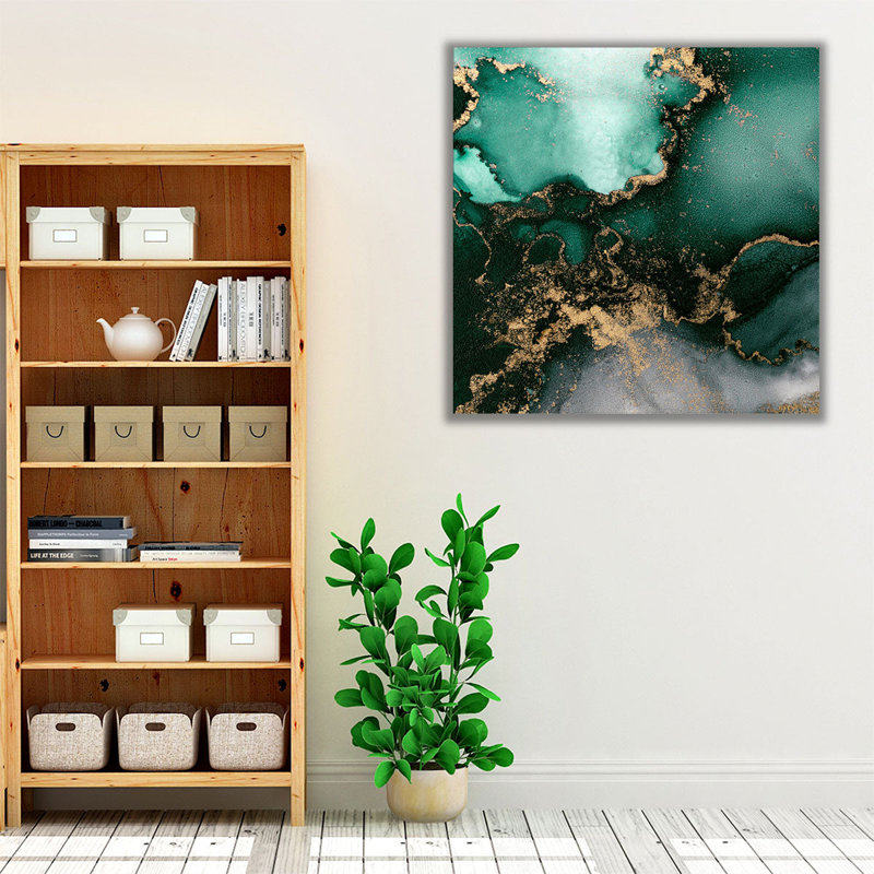 Émeraude 1 - reproduction d'art sur toile, H 40 po x l 40 po