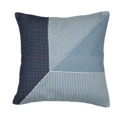Housse de coussin en coton brodé