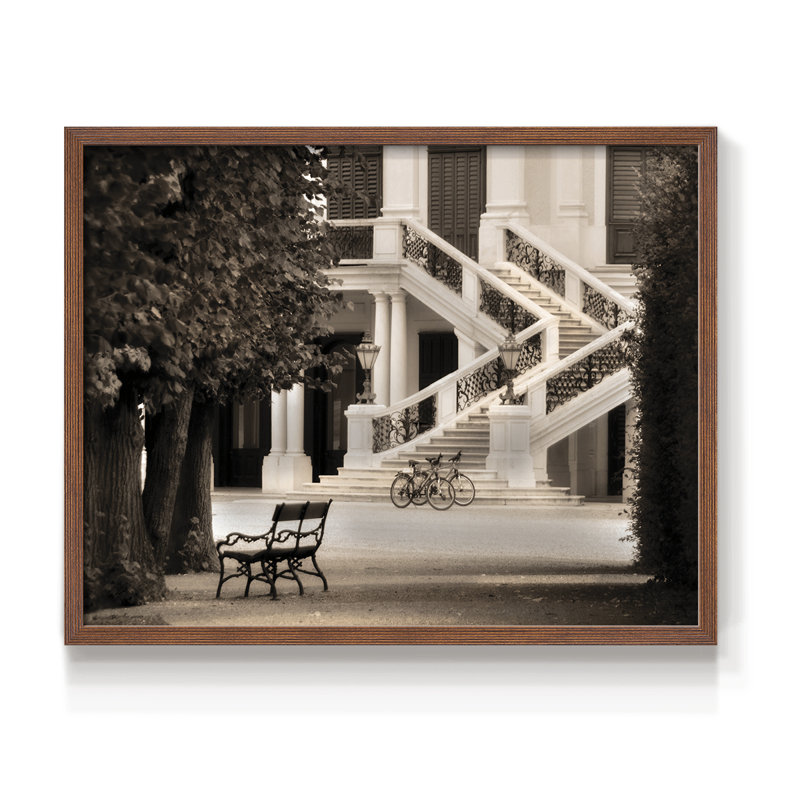 Castle Schonbrunn -Framed Print - Restickable, 8" H x 10" W, Walnut