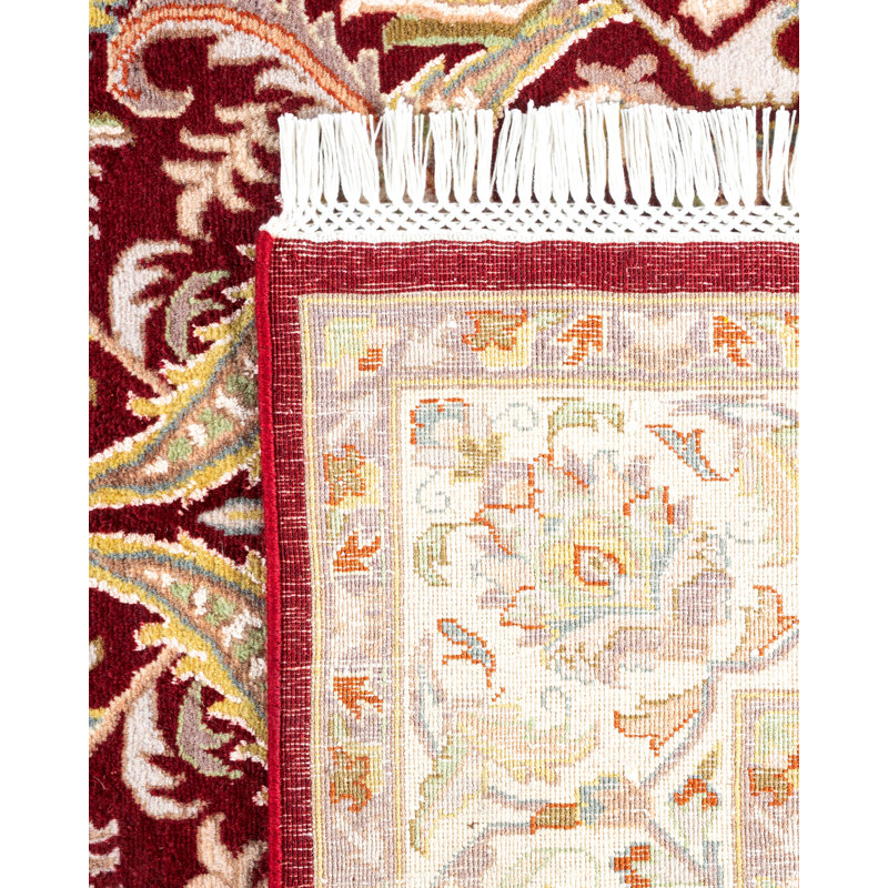 One-of-a-Kind Hayner Hand-Knotted 4'7" x 7'7" Wool Area Rug in Red