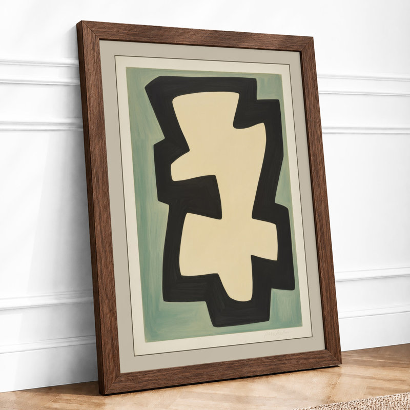 Angular Cross Minimalist - Print, Walnut, A3 - 42.0 x 29.7 cm