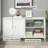 Walter Large Buffet Sideboard Cabinet with Storages, 60" Modern Buffet Table Dining Room Cabinet Coffee Bar Storage with 4 Doors for Dining Room, Living Room, Hallway, White