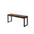 Industrial Style 3Pc Dining Set 1X Dining Table 2X Bench U-Shape Metal Legs Wooden Top Walnut And Black Finish