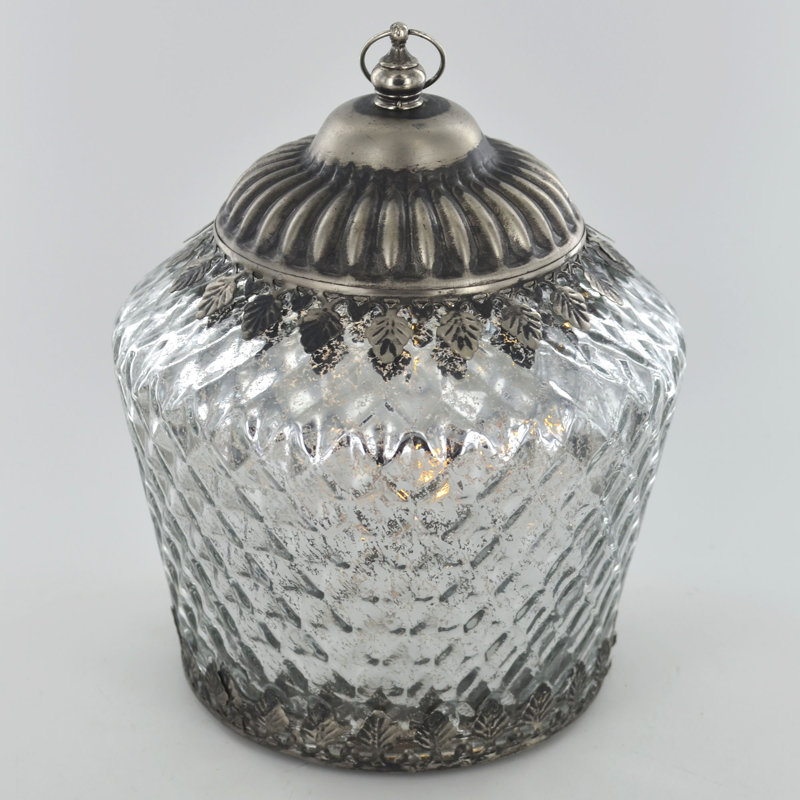 Silver LED Moroccan Style Lantern
