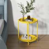 Table de bout Olilawn, table d'appoint d'extérieur, conception à double couche, disponible en différentes couleurs