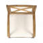 Chaise de salle à manger PERLA, 2 pièces avec 2 coussins crème, pour la cour, le bord de la piscine, le jardin