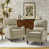 Beige Full Grain Leather