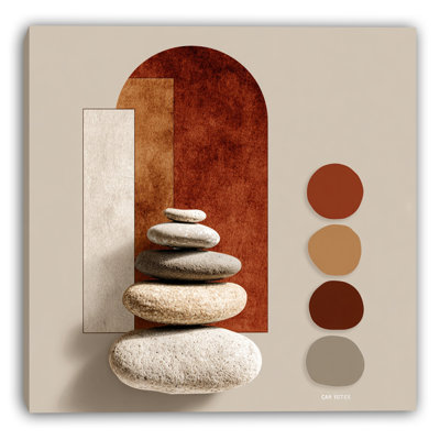 Zen Stone Balance Wrapped Canvas Wall Art