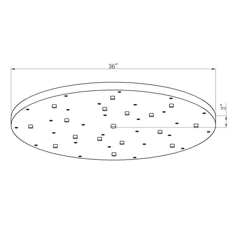 27 Port Multi Point Canopy, Brushed Nickel