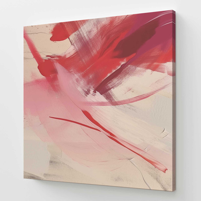 Rosy Rhapsody v2, grande impression sur toile, H 48 po x l 48 po