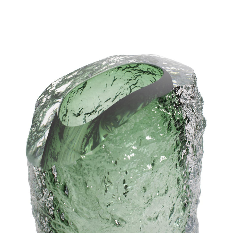 Hosmer Crystalized Glass Vase- Large