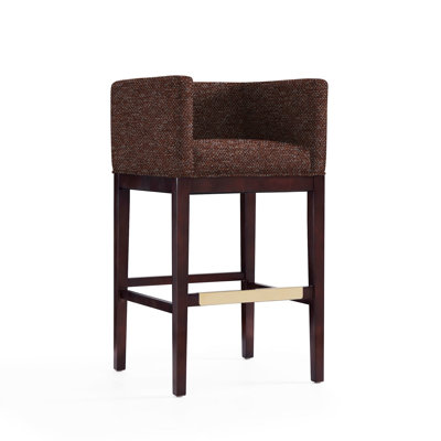 Yaden Upholstered Counter Stool with Solid Wood Frame