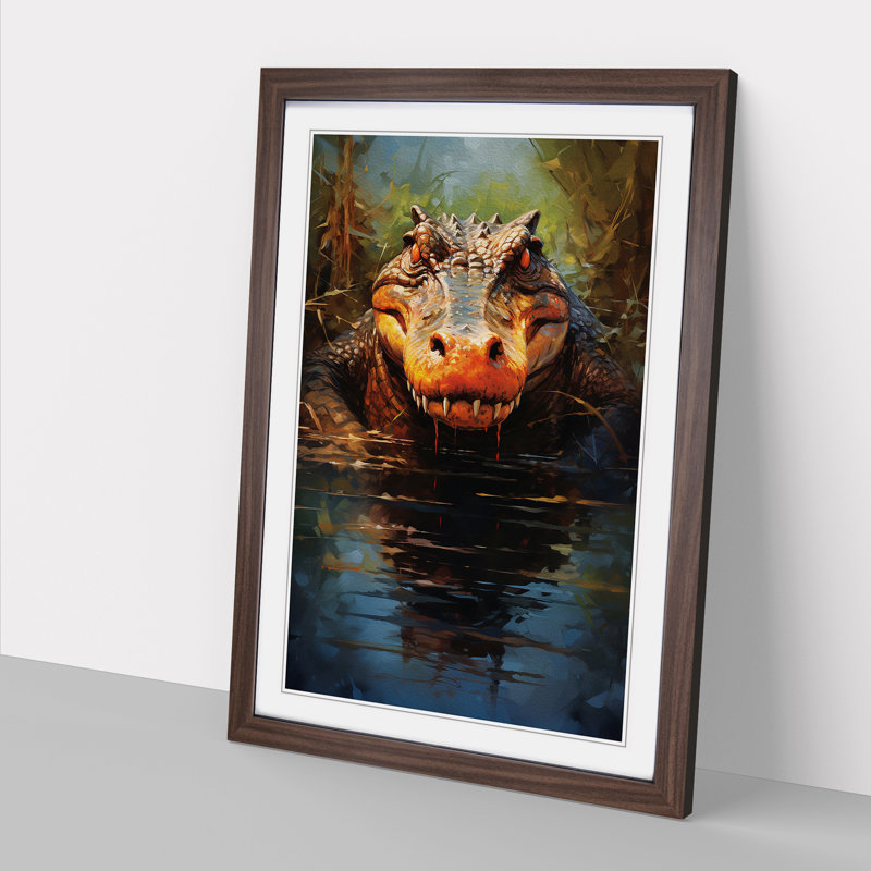 1 Piece Single Picture Frame Wall Art, 64cm H x 46cm W, Walnut Framed