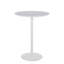 Table de bar en métal et bois blanc, table bistro moderne pour petits espaces