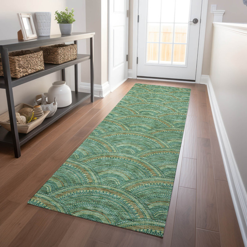 Chayden Washable Geometric Indoor / Outdoor Rug, Runner 2'3" x 7'6"