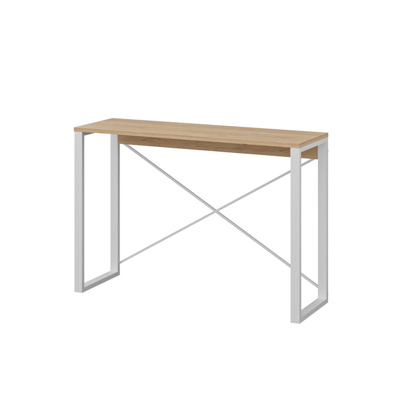 Aliceville Console Table Retro 110cm with Metal Legs, Sapphire Oak, White