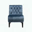 Fauteuil d'appoint sans accoudoirs en velours - bleu clair - capitonné-887645815