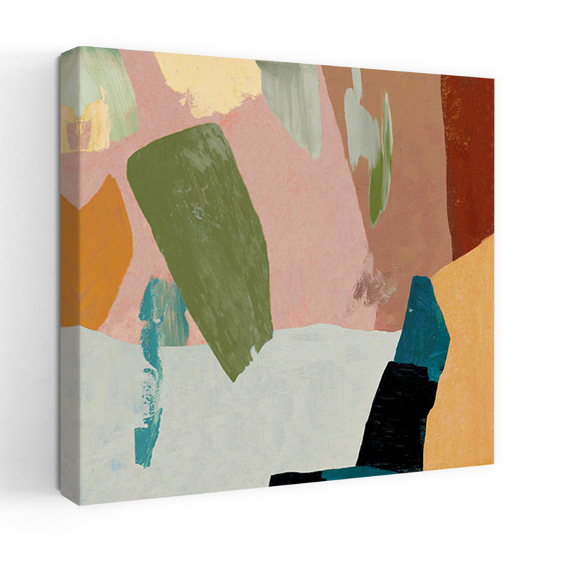 Afloat I Abstract Bold Geometric Art, 18" H x 18" W