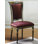 Muslin Upholstered Solid Back Side Chair Red