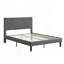 Lit plateforme en tissu d'ameublement