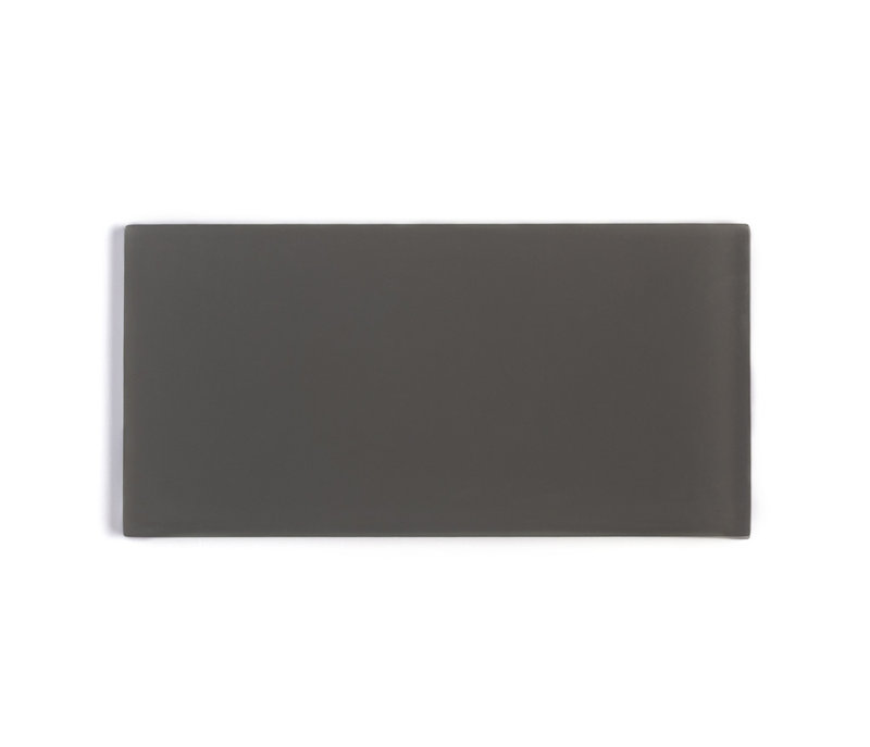 3"X 6" Matte Finished Glass Subway Tile, Dark Gray