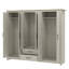Limestone 6 Door 2 Drawer Wardrobe with Mirror-119009979