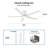 52'' Lusi 5 - Blade LED Flush Mount Ceiling Fan with Light-17027314