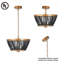 Lustre à 3 lumières avec décorations perlées Hatfrneld-337334684