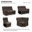 Canapé modulaire en cuir surdimensionné 97,2 po-402722225