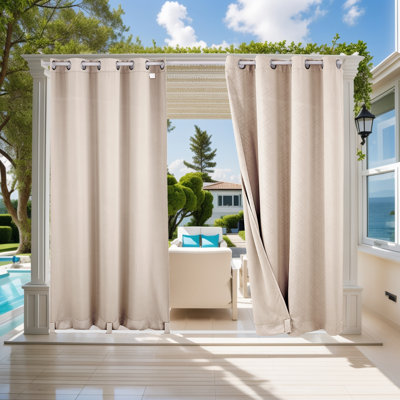 Lakyshia Waterproof Thermal Outdoor Patio Curtain