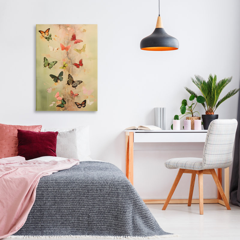 "Fluttering Butterfly Array", art mural par Petal Prints Design, H 36 po x l 24 po