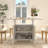 47" Wood Folding Dining Table With Storage Rack And Cabinet