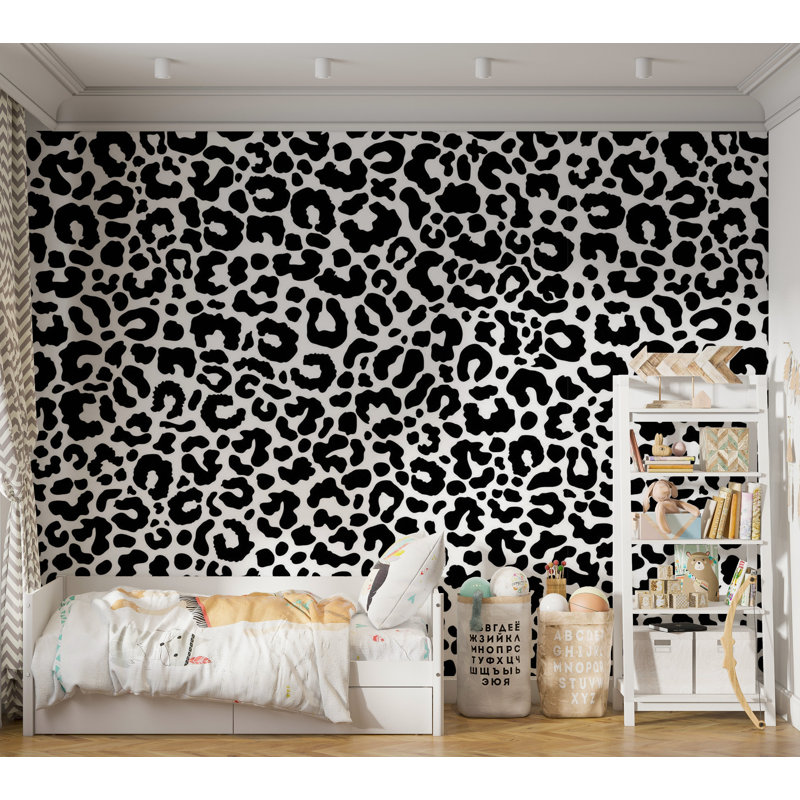 Papier peint de qualité supérieure - Motif imprimé léopard, L 120 po x l 180 po