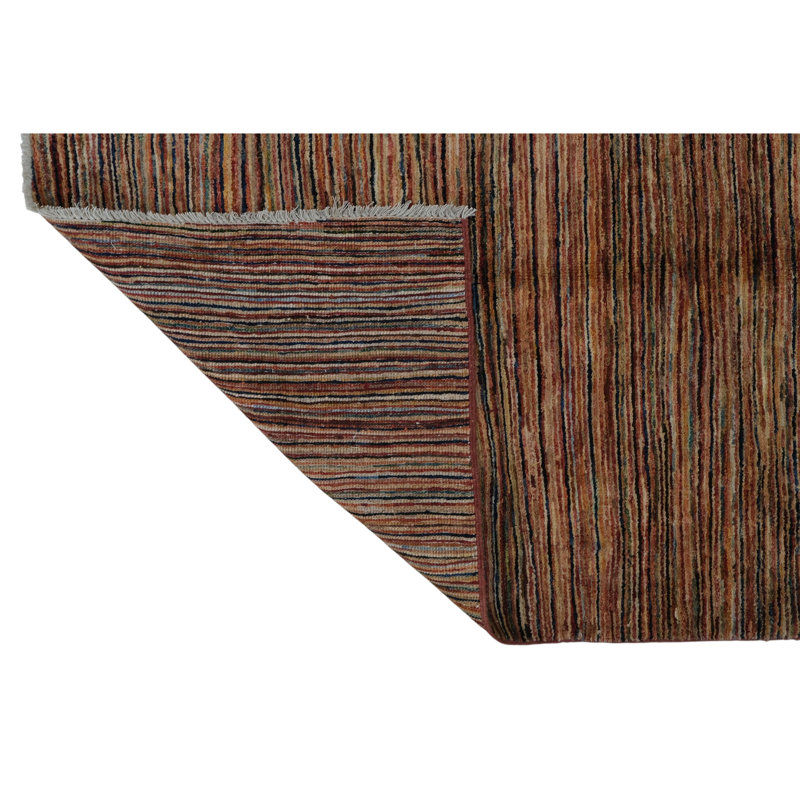 High-Quality Hand-Knotted Navy And Red Area Rug