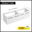 Meuble-lavabo mural de 60 po avec portes à fermeture en douceur et beaucoup de rangement, parfait pour les salles de bain modernes