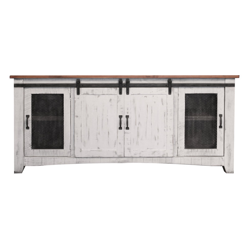 Unfinished TV Stand, White, 80" W