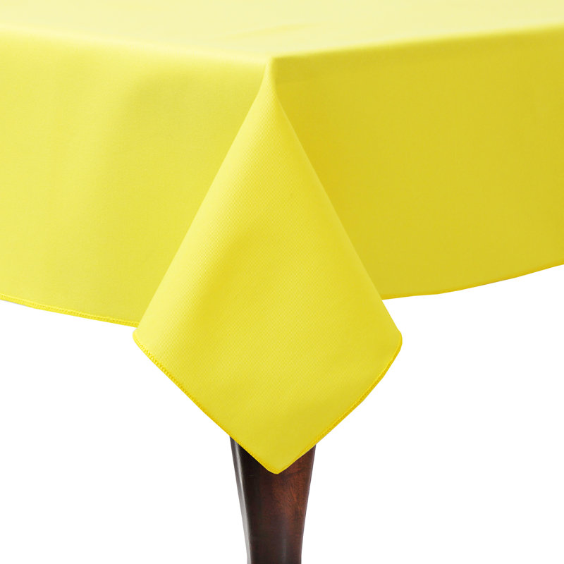 Cotton Twill Rectangular Tablecloth, Lemon, 52" L x 48" W, 5