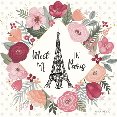 Paris is Blooming V 1 Piece Wrapped Canvas Wall Art