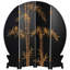 6 Ft. Tall Black Lacquer Round Room Divider - Imperial Ladies
