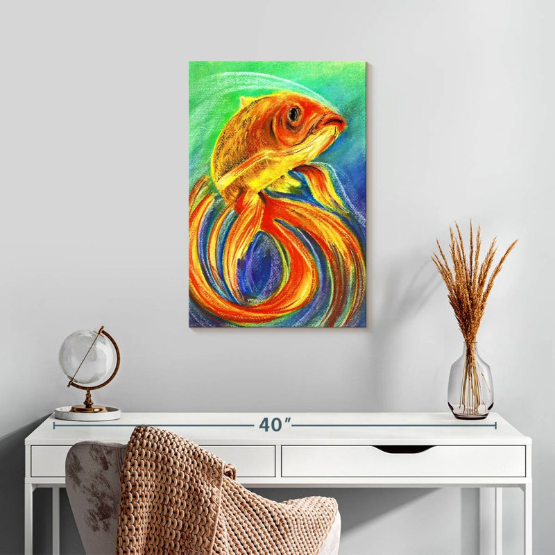 Brampt Gold Betta Fish, 24" H x 16" W