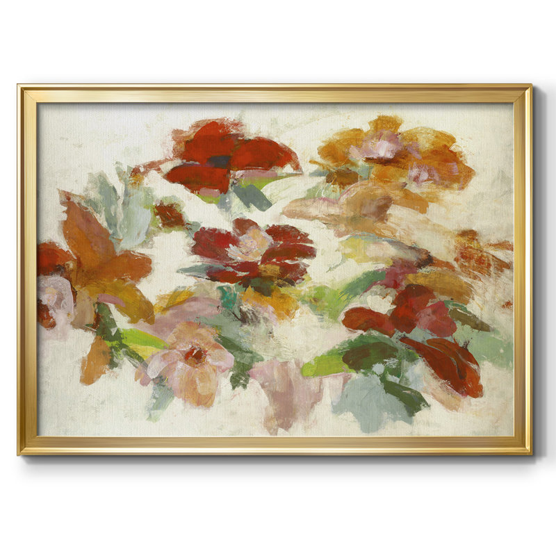 Floral Impressions V1, reproduction d'art sur toile, H 30 po x l 44 po x P 1,5 po, Or