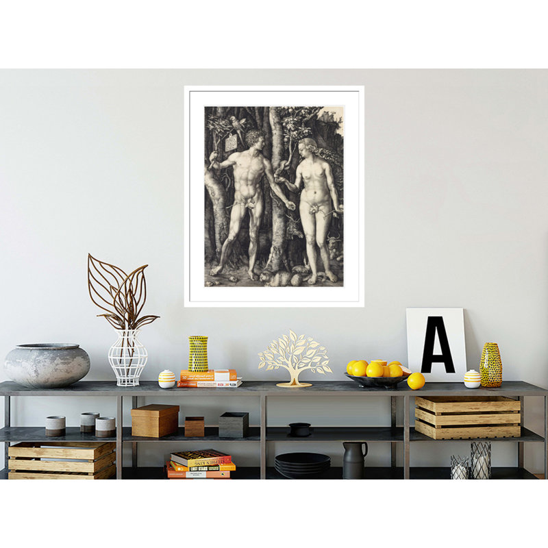 «The Fall of Man (Adam and Eve)» par Albrecht Dürer, impression giclée encadrée, H 41,22 po x l 33,5 po