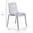 Clear Modern Acrylic Ghost Dining Chair - Modern Lucite Vanity Chair with Water Ripple Design - Chrome Mid Century Accent Seating-603897534-632872796