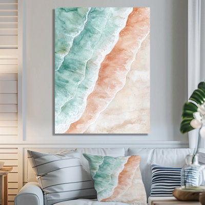 Velvet Reverie Of Beach Ocean III - Landscapes Metal Wall Art Decor, Beach Metal Print